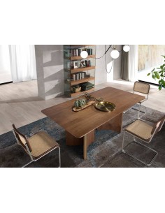 Angel Cerdá 1109. Mesa NORTON 200 x 100. Nogueira e aço... 2