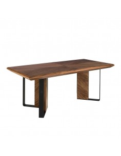 Angel Cerdá 1105. Mesa CREP 200 x 95. Nogueira e aço preto