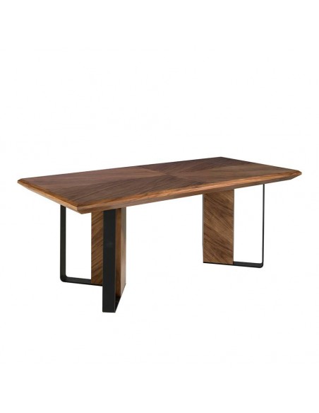 Angel Cerdá 1105. Mesa CREP 200 x 95. Nogueira e aço preto