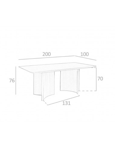 Angel Cerdá 1109. Mesa NORTON 200 x 100. Nogal...