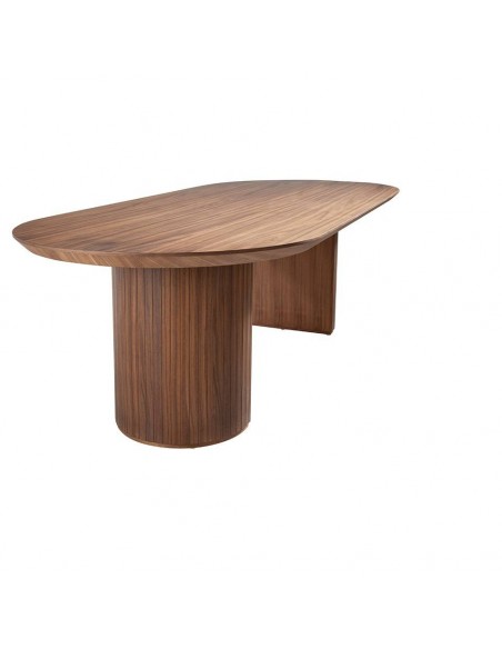 Angel Cerdá 1104. Mesa oval HULT 240 x 105. Nogueira