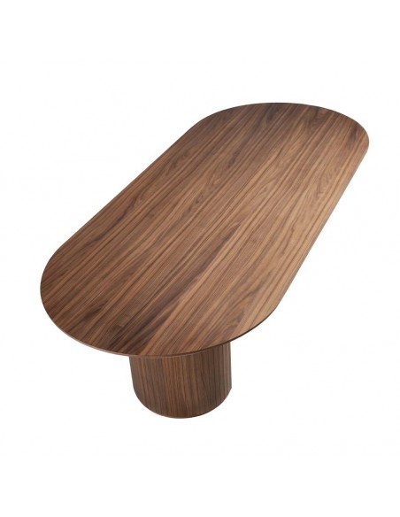 Angel Cerdá 1104. Mesa oval HULT 240 x 105. Nogueira