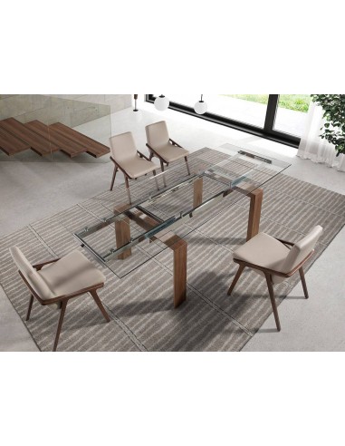 Ángel Cerdá 1007. Mesa extensible de cristal...