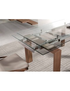 Ángel Cerdá 1007. Mesa extensível de vidro 160(240) x 90.... 2