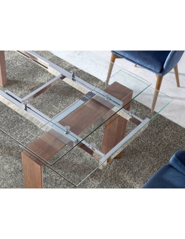 Ángel Cerdá 1007. Mesa extensible de cristal...
