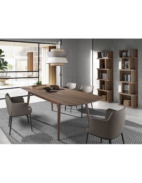 Ángel Cerdá 1100. Mesa extensible GESTA 180(260) x 100, nogal.