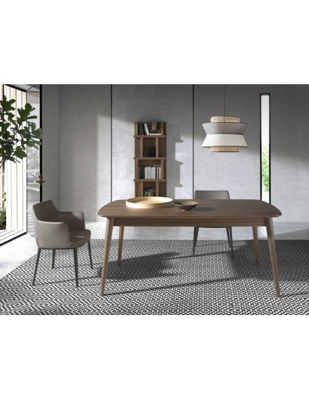 Ángel Cerdá 1100. Mesa extensível GESTA 180(260) x 100, nogueira.