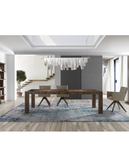 Ángel Cerdá 1012. NEXT mesa extensível 160(260) x 100, Nogueira.