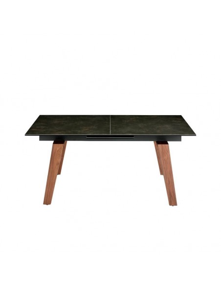 Ángel Cerdá 1026. Mesa extensível RAUW 180(230) x 90. Porcelana e madeira de nogueira.