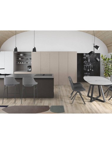 Ángel Cerdá 1096. Mesa oval giratória de cano...