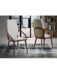 Ángel Cerdá 4066. Silla Khufu, polipiel y madera color... 2