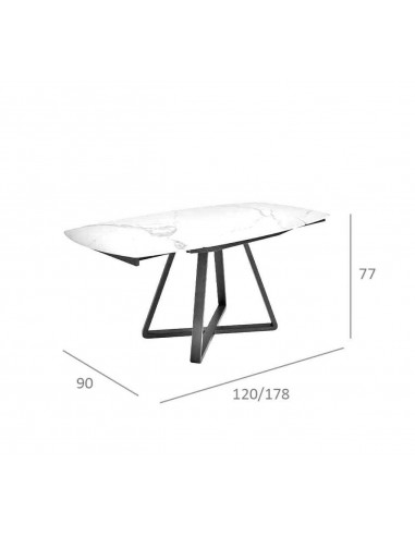 Ángel Cerdá 1096. Mesa oval giratória de cano...