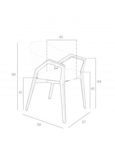 Ángel Cedá 4068. Cadeira KHEOPS com braços,...
