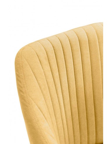 Silla con brazos NADI, tela AMARILLO y base...