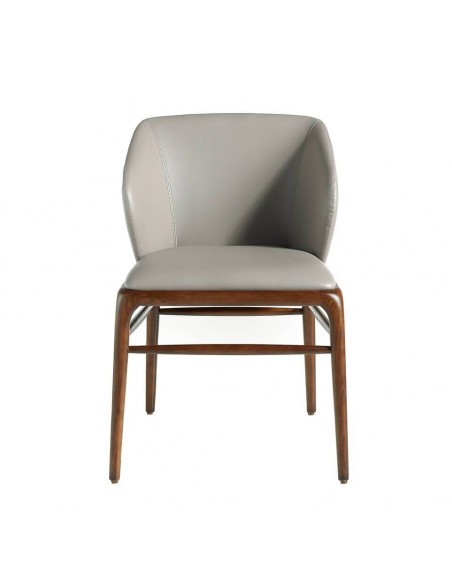 Ángel Cedá 4065. Cadeira KHEO, couro sintético vison e madeira de nogueira.