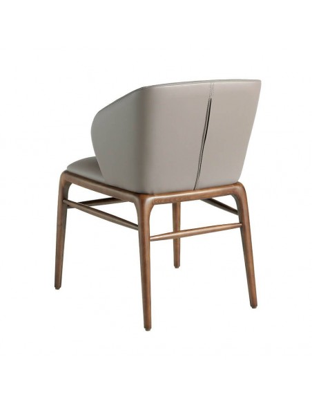 Ángel Cedá 4065. Cadeira KHEO, couro sintético vison e madeira de nogueira.