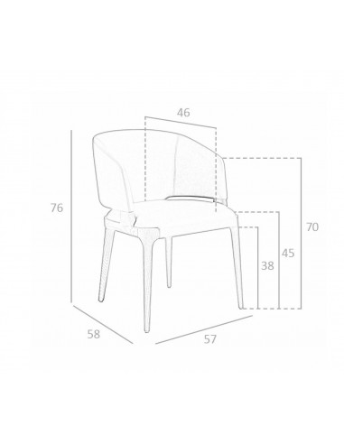Ángel Cedá 4108. Cadeira AKIL, couro sintético...