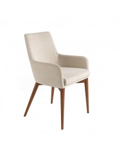 Ángel Cerdá 4048. Cadeira NURU, tecido bege e base em...