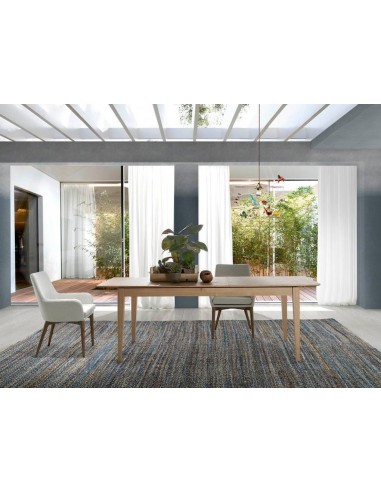 Ángel Cerdá 4048. Silla NURU, tela beige y base...