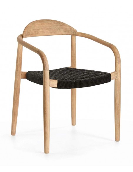 GLYNIS Silla brazos, exterior, eucalipto natural, cuerda GLYNIS Silla brazos, exterior, eucalipto natural, cuerda