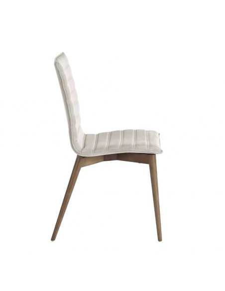 Ángel Cerdá 4031. Silla ODE, tela y madera color Nogal.