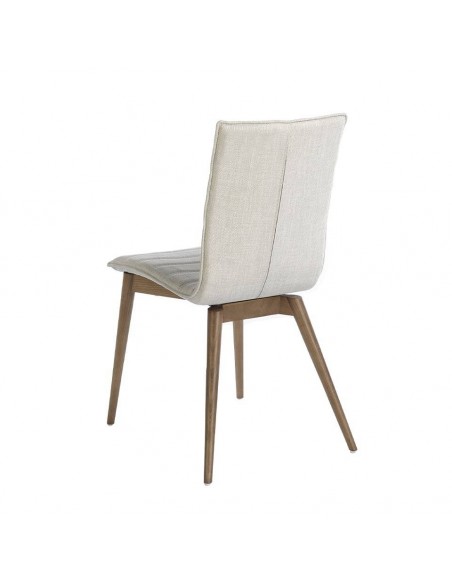 Ángel Cerdá 4031. Silla ODE, tela y madera color Nogal.