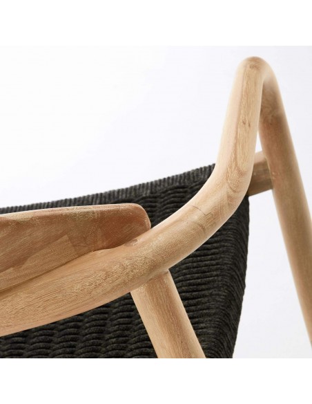 GLYNIS Silla brazos, exterior, eucalipto natural, cuerda GLYNIS Silla brazos, exterior, eucalipto natural, cuerda