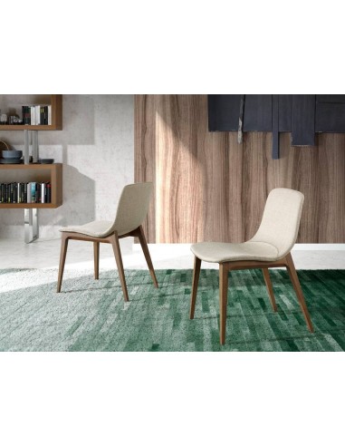 Ángel cerdá 4049. Silla SHU, tela marrón y...