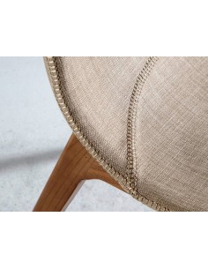 Ángel cerdá 4049. Silla SHU, tela marrón y madera color... 2