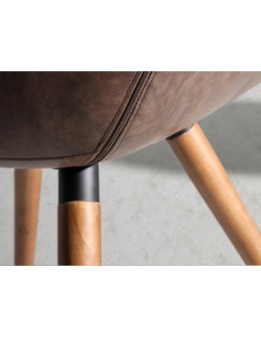 Ángel cerdá 4073. Silla TARIK, polipiel marrón...