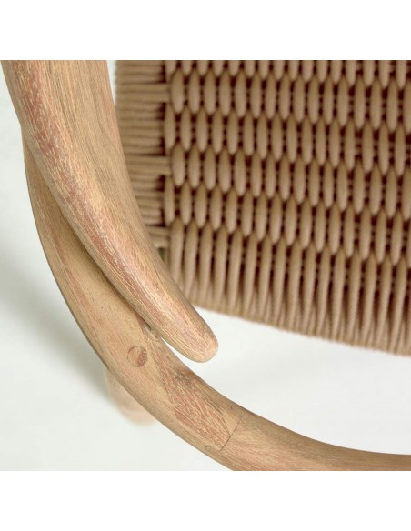 GLYNIS Silla brazos, exterior, eucalipto natural, cuerda GLYNIS Silla brazos, exterior, eucalipto natural, cuerda