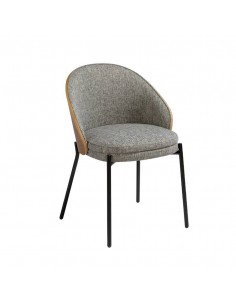 Ángel cerdá 4115. Cadeira UBAID em tecido cinza e madeira...