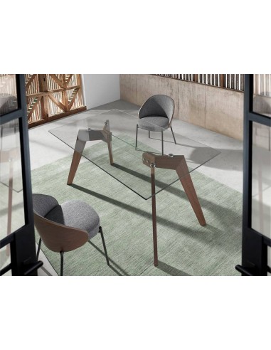 Ángel cerdá 4115. Cadeira UBAID em tecido cinza...