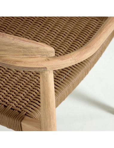 GLYNIS Silla brazos, exterior, eucalipto natural, cuerda