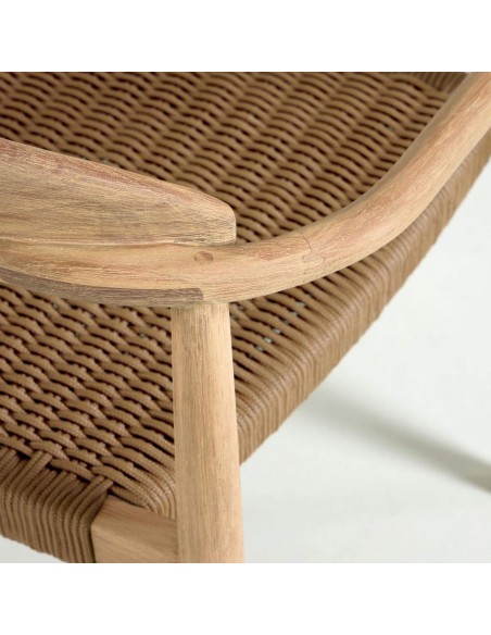 GLYNIS Silla brazos, exterior, eucalipto natural, cuerda GLYNIS Silla brazos, exterior, eucalipto natural, cuerda