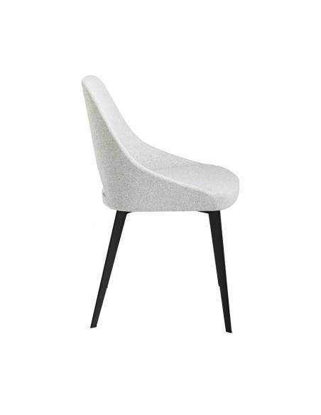 Ángel Cerdá 4101. Cadeira ZOSER tecido cinza claro e aço preto.
