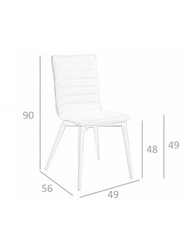 Ángel Cerdá 4031. Silla ODE, tela y madera...