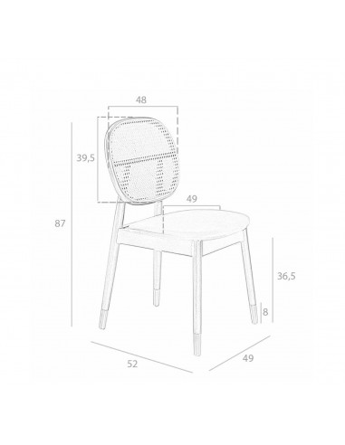Ángel Cerdá 4093. Silla ZUBERY, polipiel con...