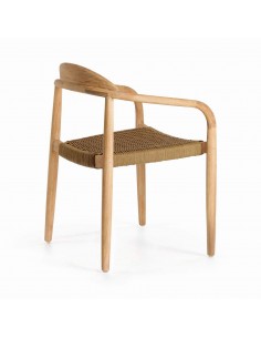 GLYNIS Silla brazos, exterior, eucalipto natural, cuerda 2