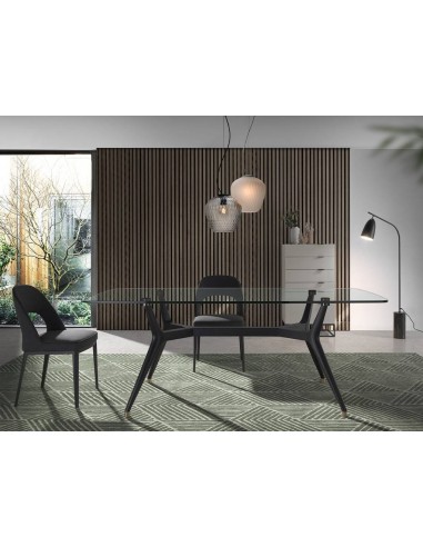 Ángel Cerdá 4023. Silla KEOPS, tela gris con...