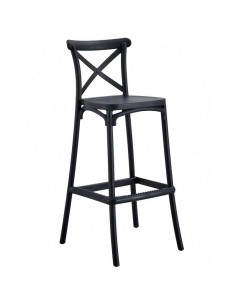 Taburete exterior CROSS 75, apilable, polipropileno gris...