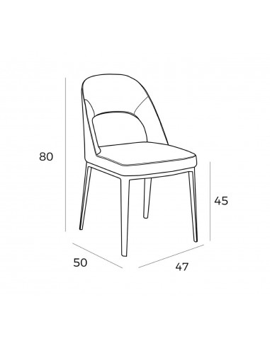 Ángel Cerdá 4023. Cadeira KEOPS, tecido cinza...