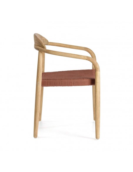 GLYNIS cadeira braços, ao ar livre, eucalipto natural, corda GLYNIS cadeira braços, ao ar livre, eucalipto natural, corda