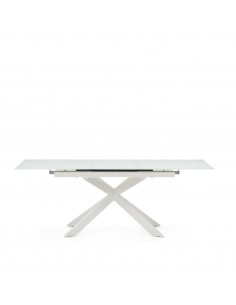 Mesa extensível Atminda 160(210) x 90, vidro temperado e... 2