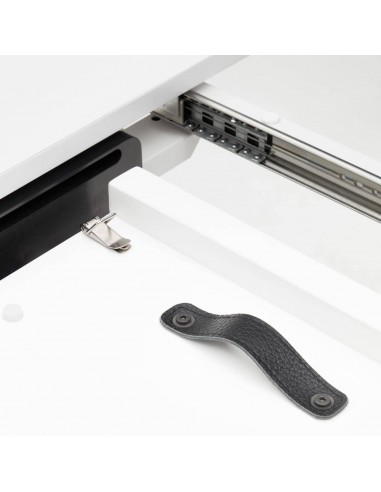 Mesa extensível redonda de vidro com MDF Vashti...