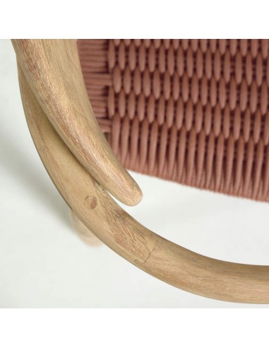 GLYNIS Silla brazos, exterior, eucalipto natural, cuerda