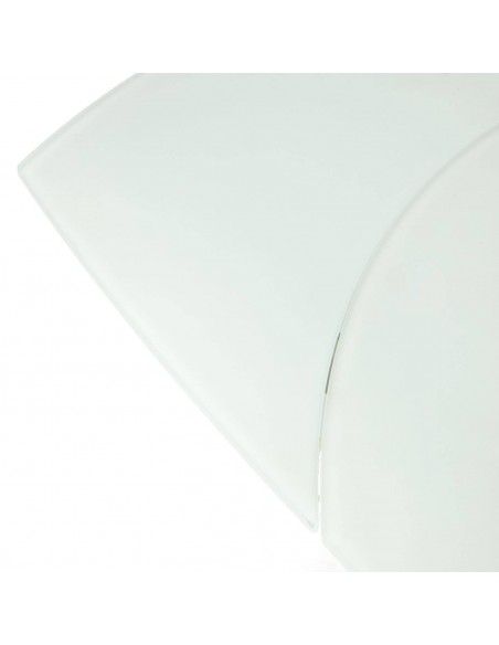 Mesa extensível de vidro Yodalia 130 (190) x 100, aço branco