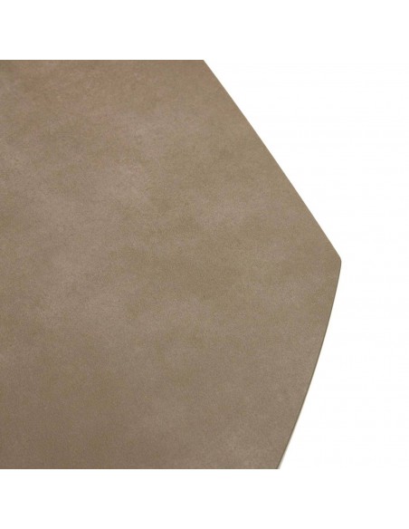 Mesa extensible Yodalia 130 (190) x 100, porcelánico y acero marrón