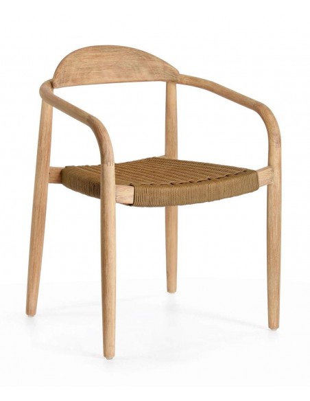 GLYNIS Silla brazos, exterior, eucalipto natural, cuerda GLYNIS Silla brazos, exterior, eucalipto natural, cuerda