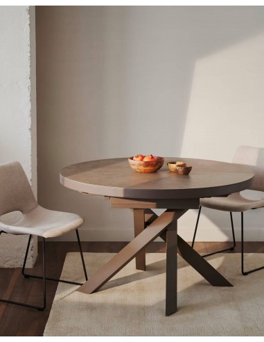 Mesa extensible redonda Vashti 120 (160) x 120,...